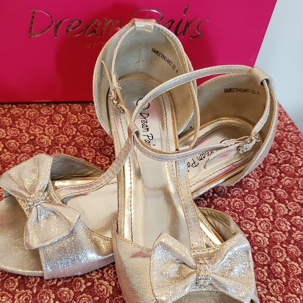 Silver heeled dress sandals girls